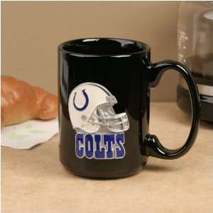  Indianapolis Colts Black 15oz. Pewter Helmet Ceramic Mug 