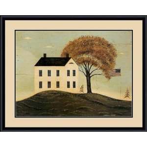  House with Flag by Warren Kimble   Framed Artwork