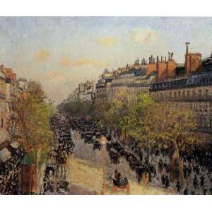 Oil Painting Boulevard Montmartre Sunset Camille Pissarro Hand Pain
