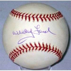 Whitey Ford Autographed Baseball   Al Jsa Coa Hof   Autographed 