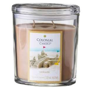    Colonial Candle Sandcastle 22 Oz 2 Wick Jar Candle