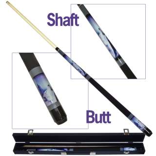 Howling Wolf 2 Piece Wood Pool Cue Stick + Case 844296004744  