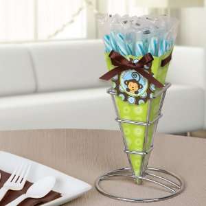  Monkey Boy   Candy Bouquet with Sticklettes   Baby Shower 