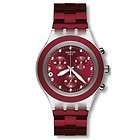 Swatch SVCK4054AG Quartz Date Burgundy Dial Crystal Watch