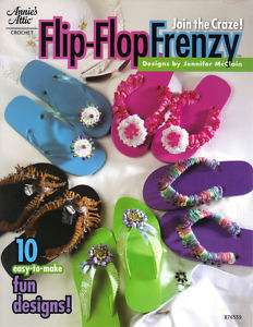 Flip Flop Frenzy Crochet Patterns Flower Embellishments  