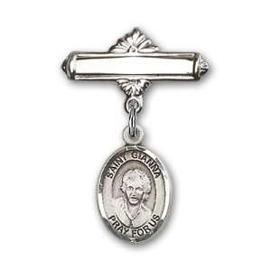   Baby Badge with St. Gianna Beretta Molla Charm and Polished Badge Pin