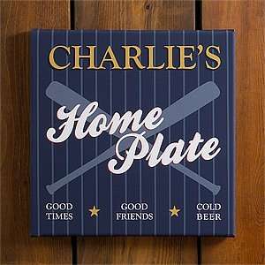    Personalized Baseball Pub Canvas Sign   10th Inning