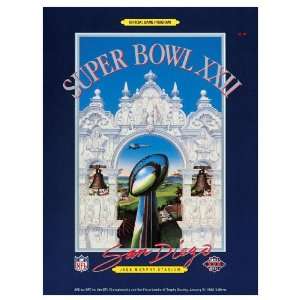 Canvas 22 x 30 Super Bowl XXII Program Print   1988, Redskins vs 