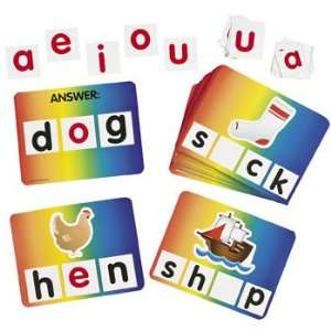  100 Pc Short Vowel Word Cards Set   Teacher Resources 