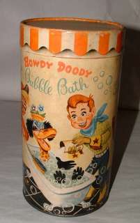   and has howdy doody friends on it great art work container is 8 tall