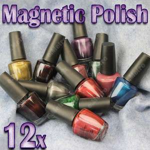   Colors 15ml Magical Metallic Magnet Magnetic Shiny Nail Polish Varnish