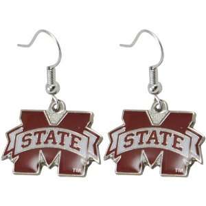  Mississippi State Bulldogs Team Logo Dangle Earrings 