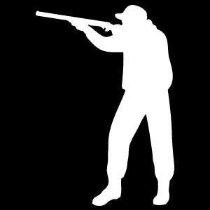 75 inch Hunter Hunting Man with rifle Decal/Sticker  