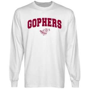  NCAA Minnesota Golden Gophers White Logo Arch Long Sleeve 