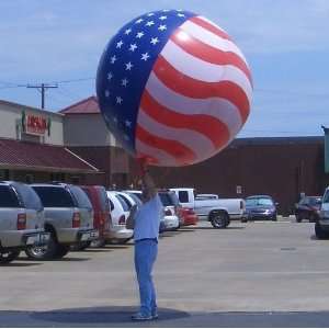  8 Foot Tall Waving Stars and Stripes Balloon Office 