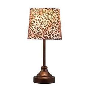 Set 2 Cheetah Print Metal Table Lamps 14 With Shade