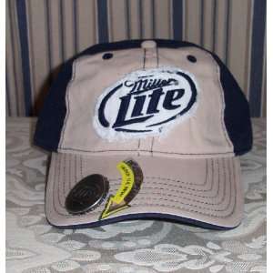 MILLER LITE Bottle Opener Logo Baseball Cap HAT Adult Size 