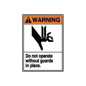  WARNING Labels DO NOT OPERATE WITHOUT GUARDS IN PLACE (W 