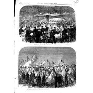   1866 WIMBLEDON RIFLE MEETING CAMP BELGIAN VISITORS
