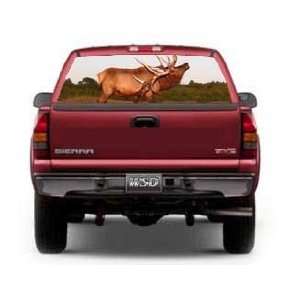   Rear Window Graphic with Big Elk   16 h x 55 w (Mid Sized Trucks