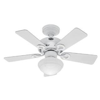   Speed Hugger Style Ceiling Fan with Light, White
