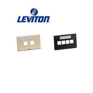  Leviton 49910 HW2 QuickPort Modular Furniture Faceplate 2 