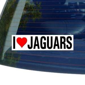  I Love Heart JAGUARS   Window Bumper Sticker Automotive