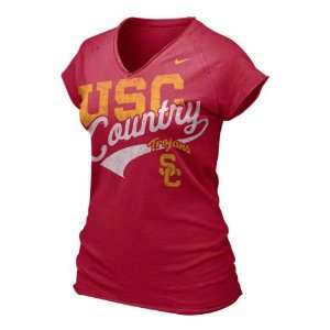  USC Trojans Womens Crimson Nike Ole Faithful Sweep T 