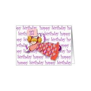  37 Years Old Cupcake Angel Birthday Card Toys & Games