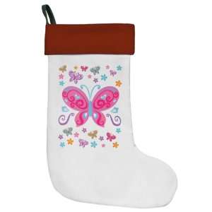  Christmas Stocking Pretty Butterflies And Flowers 
