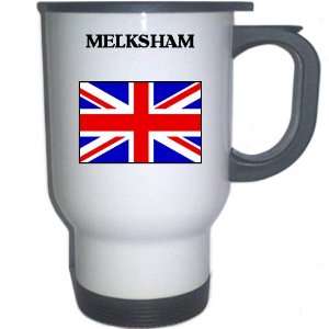  UK/England   MELKSHAM White Stainless Steel Mug 