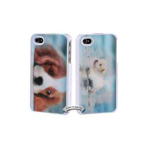  iPhone 4 Illusion Case   Puppies Type3 (White) Cell 