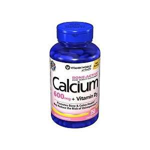  Vitamin World Calcium 600 mg with Vitamin D3, 250 Caplets 