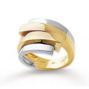  14k Two Tone Gold Shiny Fashion Ring Jewelry