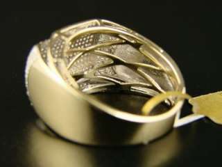 MENS YELLOW GOLD GENUINE PINKY DIAMOND XL RING 1.40 CT  
