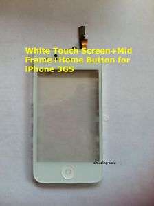 White Touch Screen Home Button Assembly for iPhone 3GS  