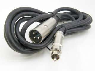 NEW12 foot XLR 3Pin Male to RCA Male Cable Black  