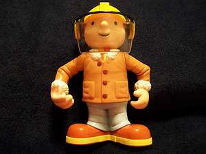 2001 Bob The Builder PVC 6 Action Figure Hasbro Safety Mask and Coat 