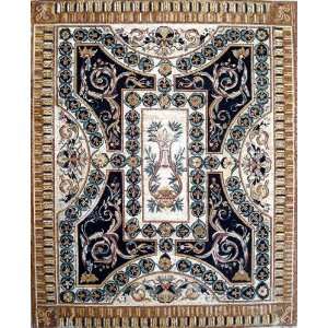  60x110 Marble Mosaic Stone Floor Inlay Rug