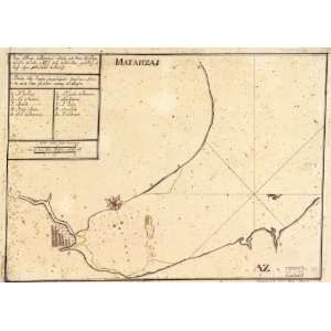  1700s map of Cuba, Matanzas Bay