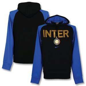 09 10 Inter Milan Graphic Cover Up Hoodie   Black  Sports 