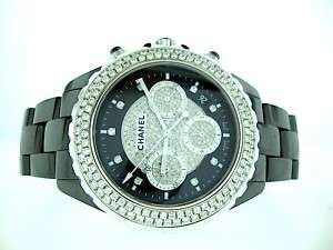 Chanel J12 black ceramic watch w/ custom dial & bezel New in Box and 