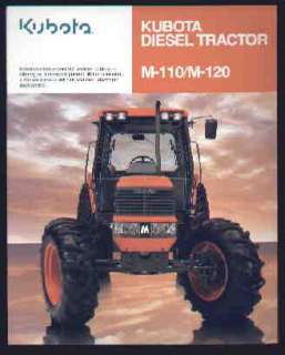 Kubota M110 M120 Diesel Tractor Brochure 1999  