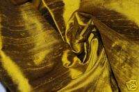 M03 Brushed Gold Shantung Quilt sew Dupioni Silk Fabric  