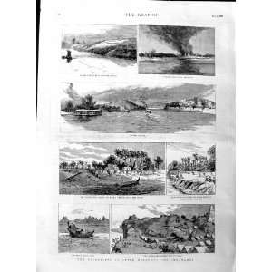  1886 Burma Irrawaddy Koolle Gyoung Fort Pagan Minhla