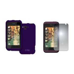  EMPIRE HTC Rhyme Purple Rubberized Hard Case Cover 