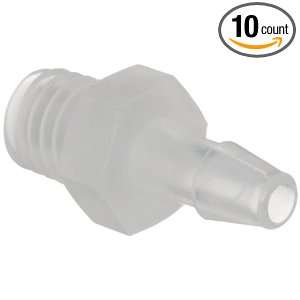 Value Plastics #10 32 To 3/32 Barb Connector 1/4 Hex Natural Kynar 
