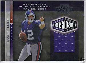 JESSE PALMER 2001 PLAYOFF HONORS ROOKIE GEMS JERSEY  