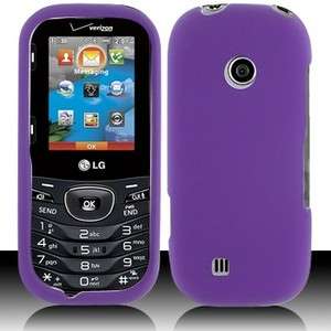 Rubber Dark Purple Case Phone Cover LG Cosmos 2 VN251  