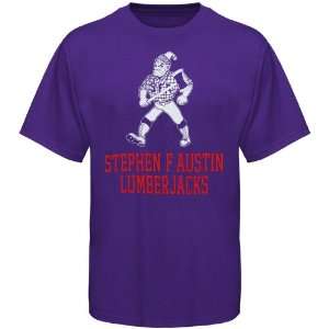 Stephen F. Austin Lumberjacks Purple Full Chest Logo T shirt  